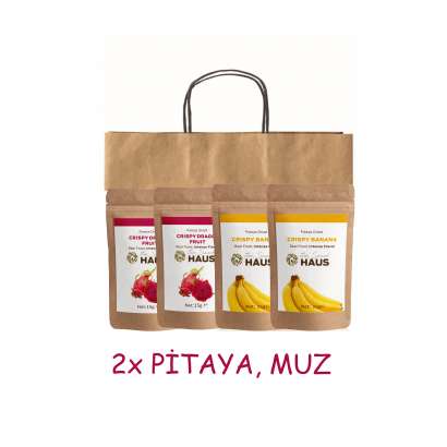 The Snack Haus Freeze Dried 4'lü Paket Pitaya - Muz