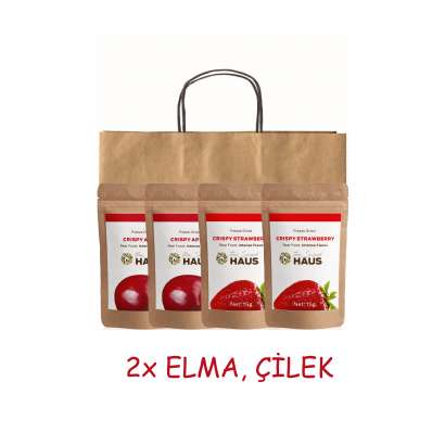 The Snack Haus Freeze Dried 4'lü Paket Elma - Çilek